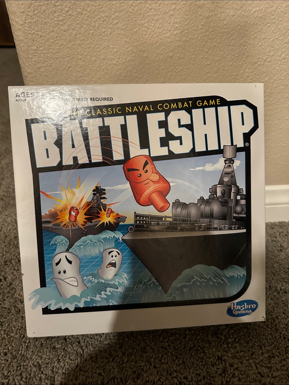 Hasbro Battleship Board Game - White, Blue, Gray Artwork